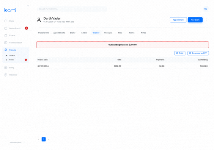Patient Invoice Tab Outstanding balance.gif