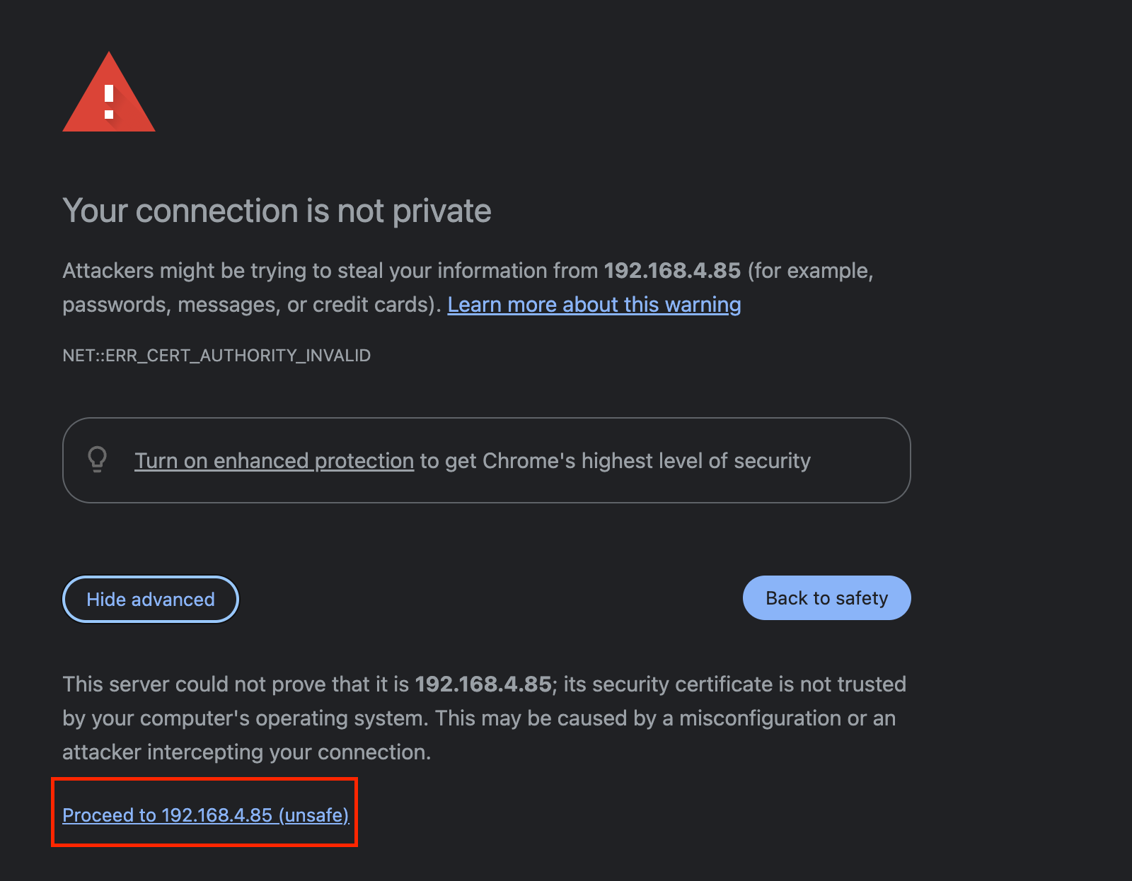 Barti VOIP - Unsafe Proceed.png