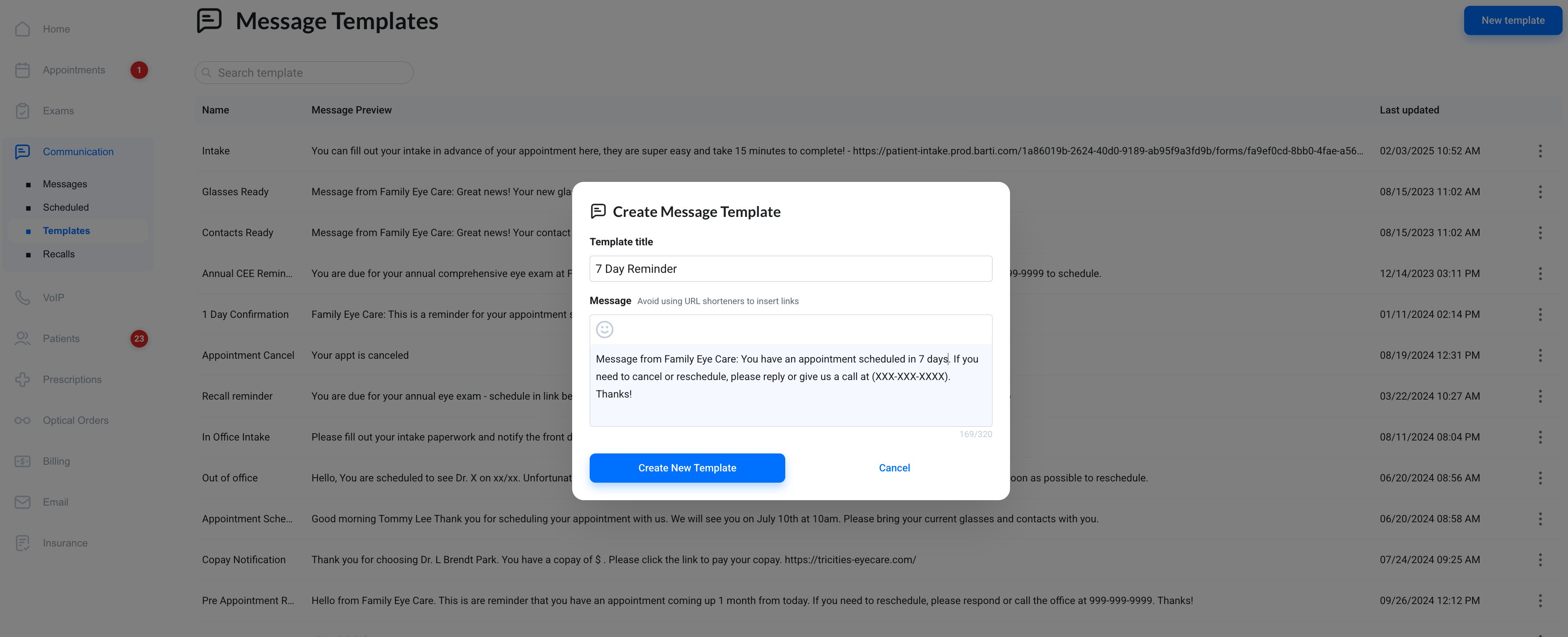 Barti Message Template - 7 Day reminder
